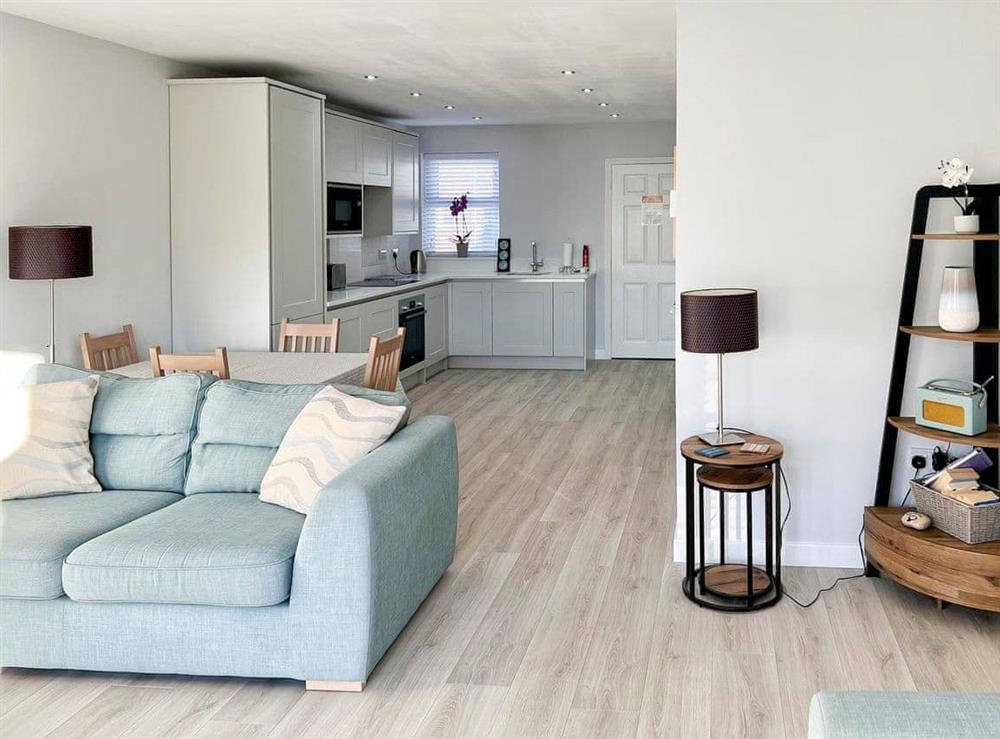 Open plan living space at Wavecrest in Beadnell, near Seahouses, Northumberland