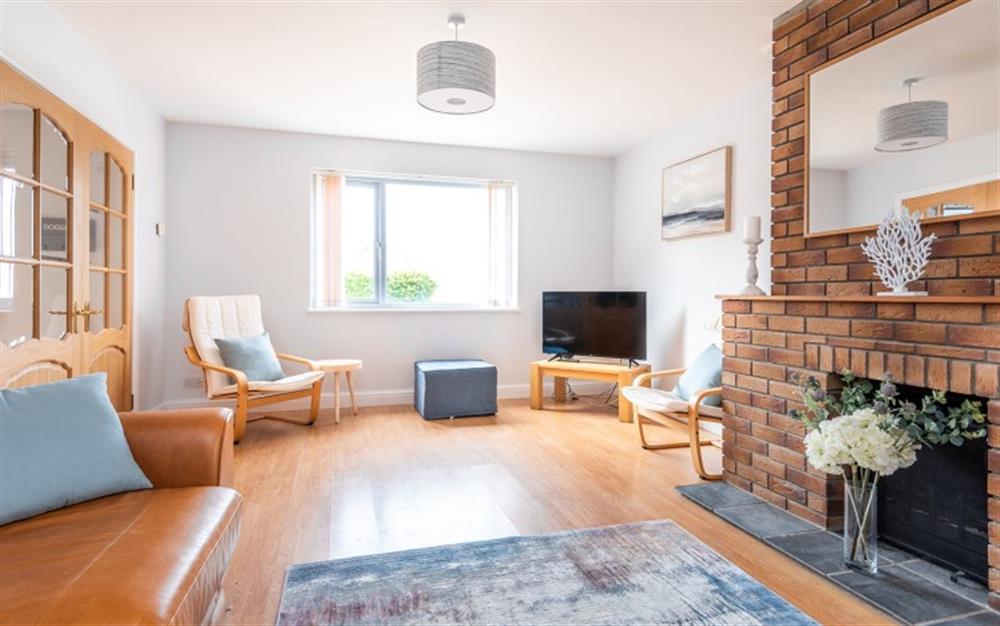 Relax in the living area at Wavelet in Challaborough