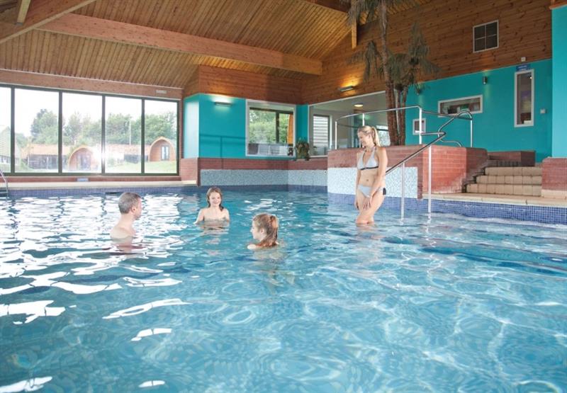 Indoor heated swimming pool at Waveney Park in Burgh St Peter, Beccles, Suffolk