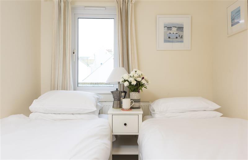 One of the bedrooms at Waves Apartment, Cornwall