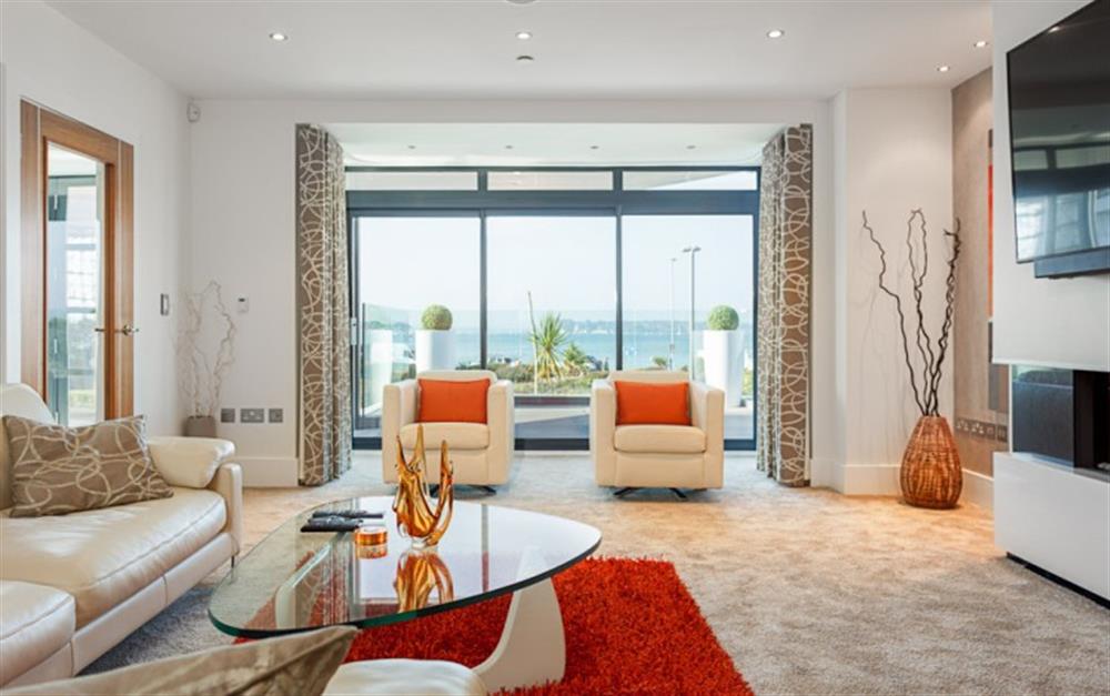 This is the living room at Waves in Sandbanks