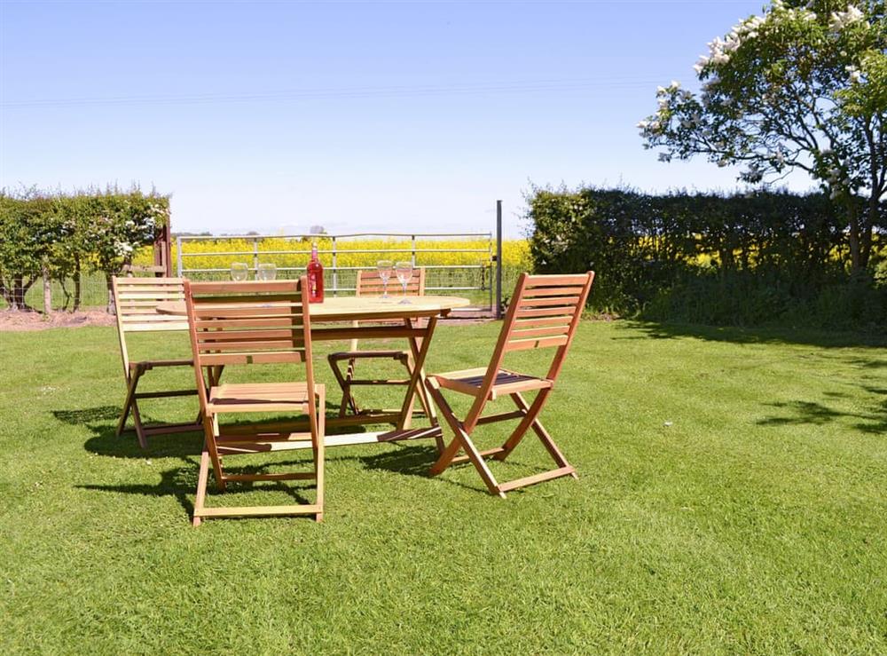 Lovely rural views from the garden at Wayside Cottage in North Frodingham, near Driffield, Yorkshire, North Humberside