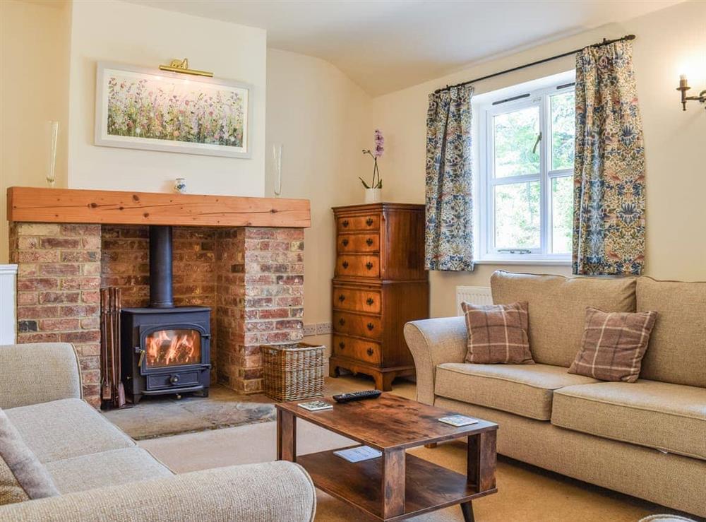 Living room at Wayside Cottage in Padbury, near Buckingham, Buckinghamshire