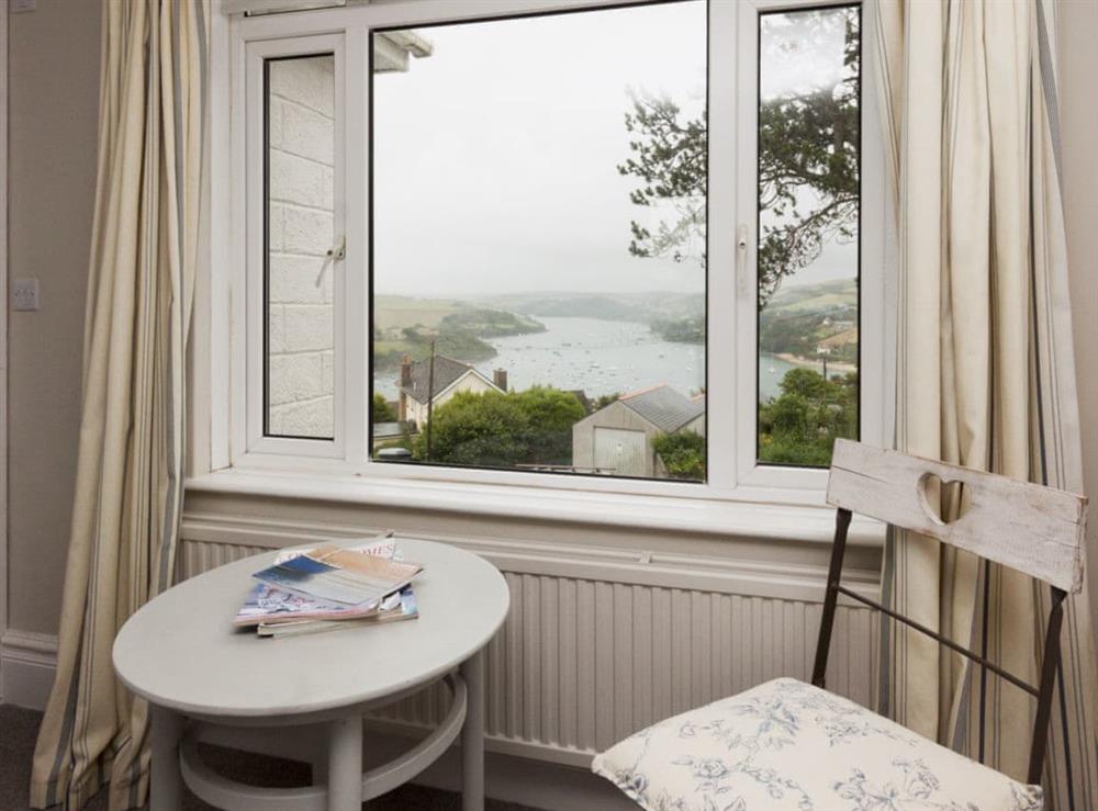 Wide reaching views from the bedroom at Weald in Salcombe, Devon