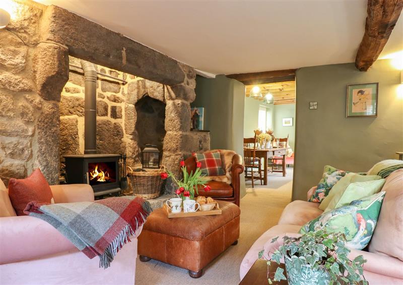 Relax in the living area at Weavers Cottage, Chagford