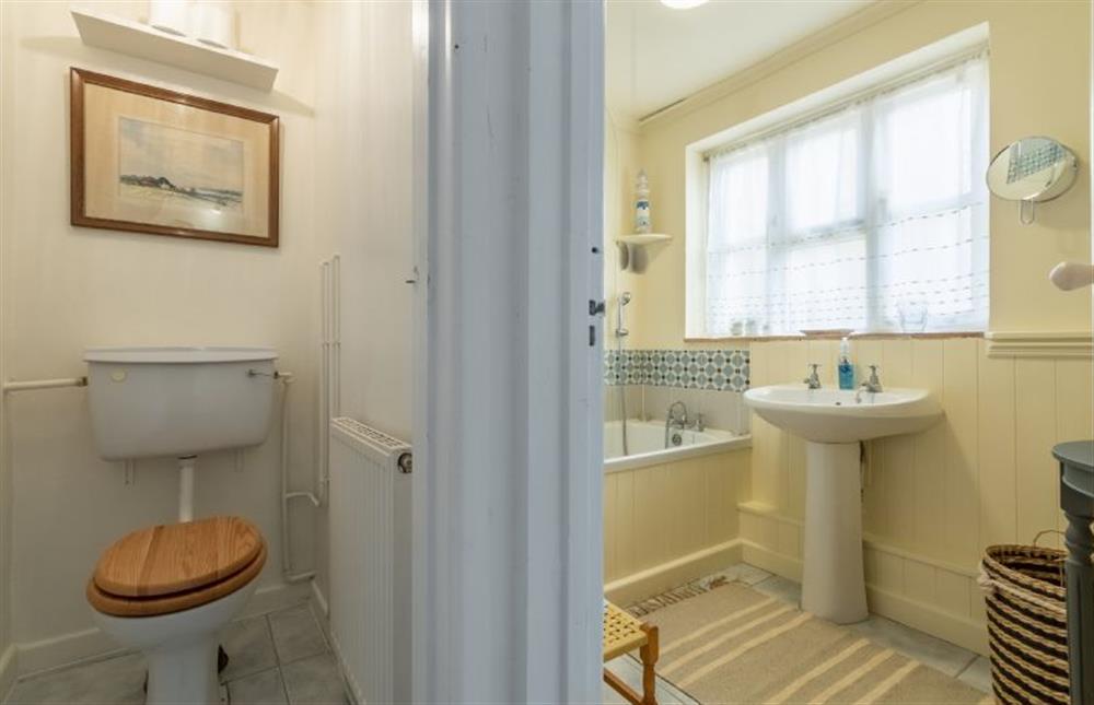 Ground floor: A separate cloakroom adjoins the bathroom at Weavers Cottage, Docking near Kings Lynn