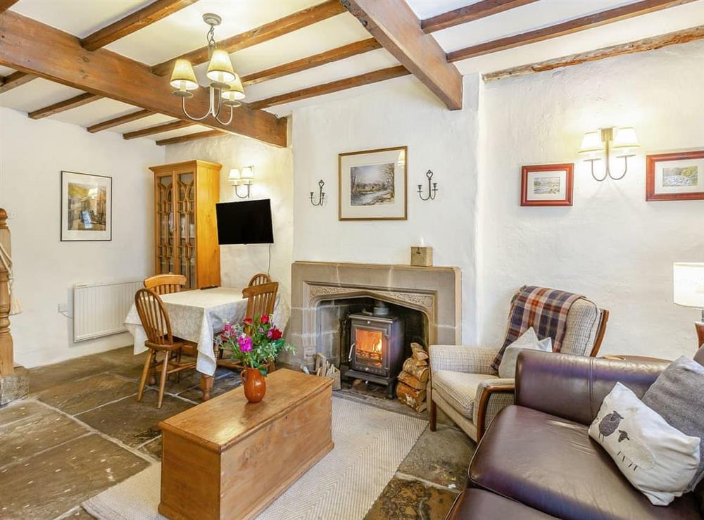 Living area at Weavers Cottage in Haworth, West Yorkshire