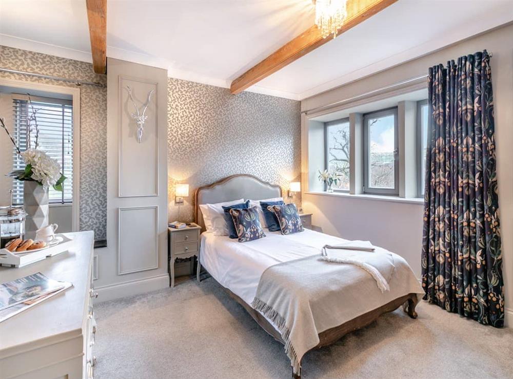 Double bedroom at Weavers Cottage in Slaithwaite, near Huddersfield, West Yorkshire