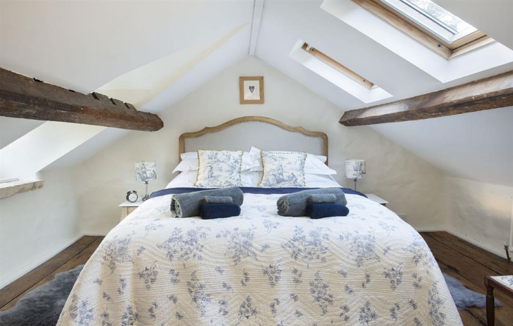 Second floor: Double bedroom with 5' bed at Weavers Cottage, Watledge