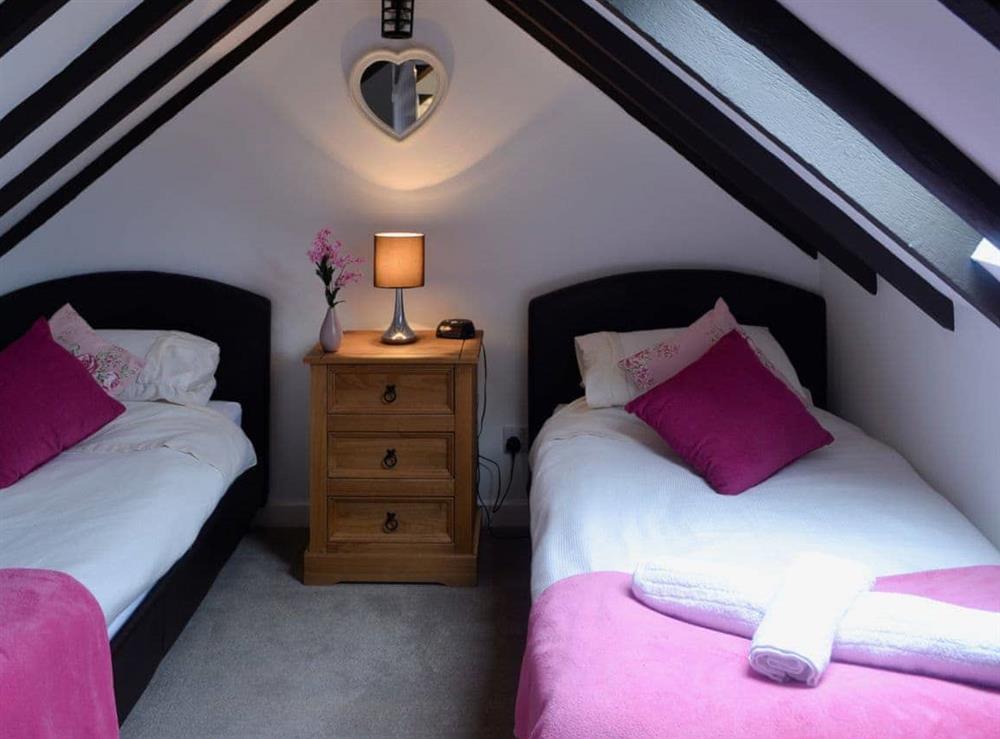 Twin bedroom at Wee Dug Hoose in Stairhaven by Glenluce, Wigtownshire
