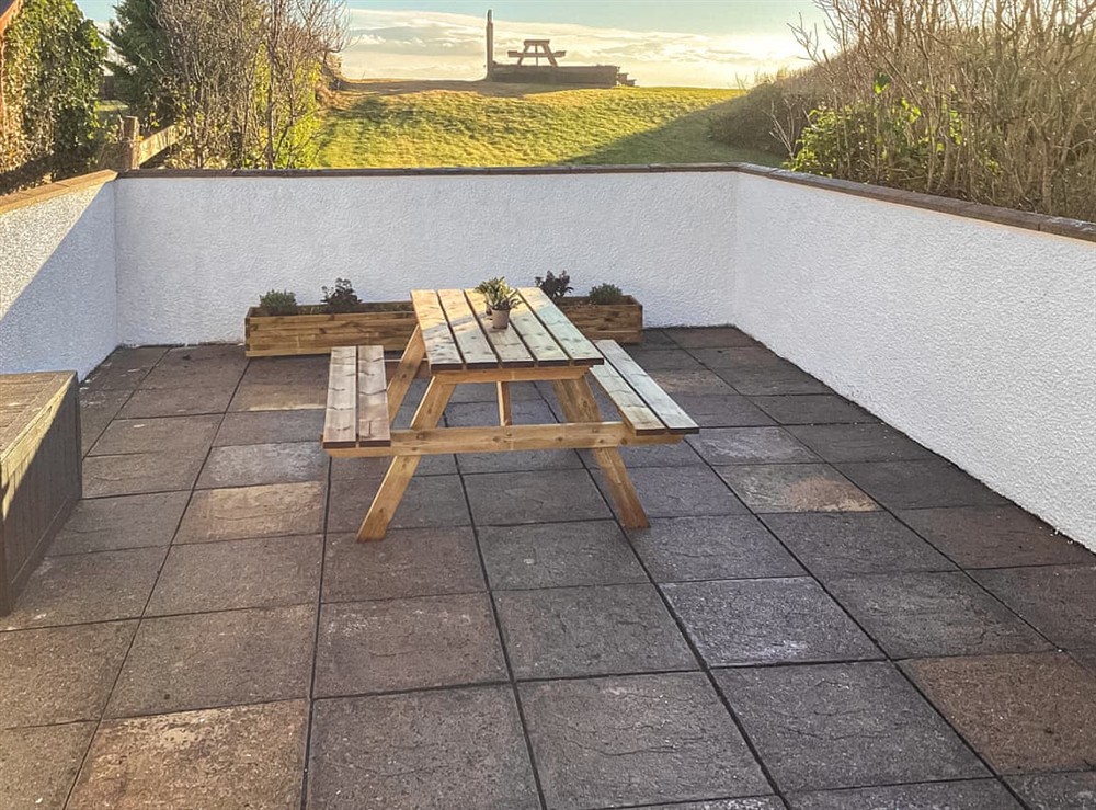 Patio at Wee Shore Walk in Balintore, Ross-Shire