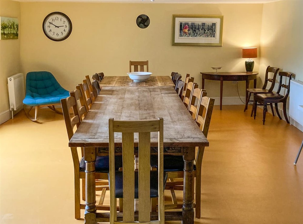 Dining Area at Weirmarsh Big Barn in Umberleigh, Devon