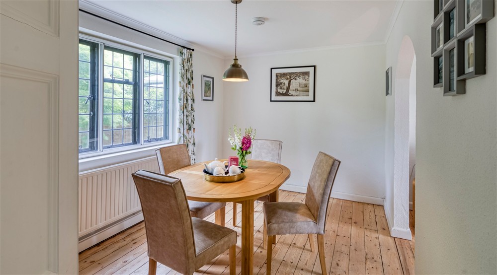 The dining room at Welbeck Cottage in Uckfield, East Sussex