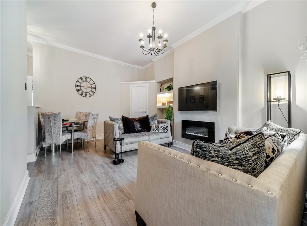 Living room/dining room at Welbeck Retreat in Troon, Ayrshire