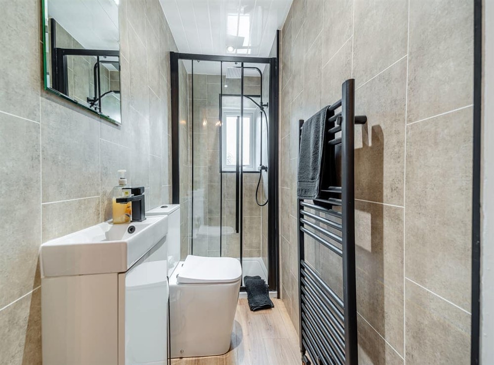 Shower room at Welbeck Retreat in Troon, Ayrshire