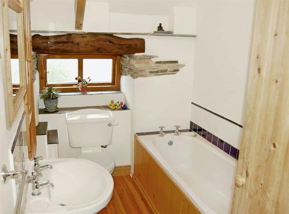 Bathroom at Well Barn in Tramagenna, near Camelford, Cornwall., Great Britain