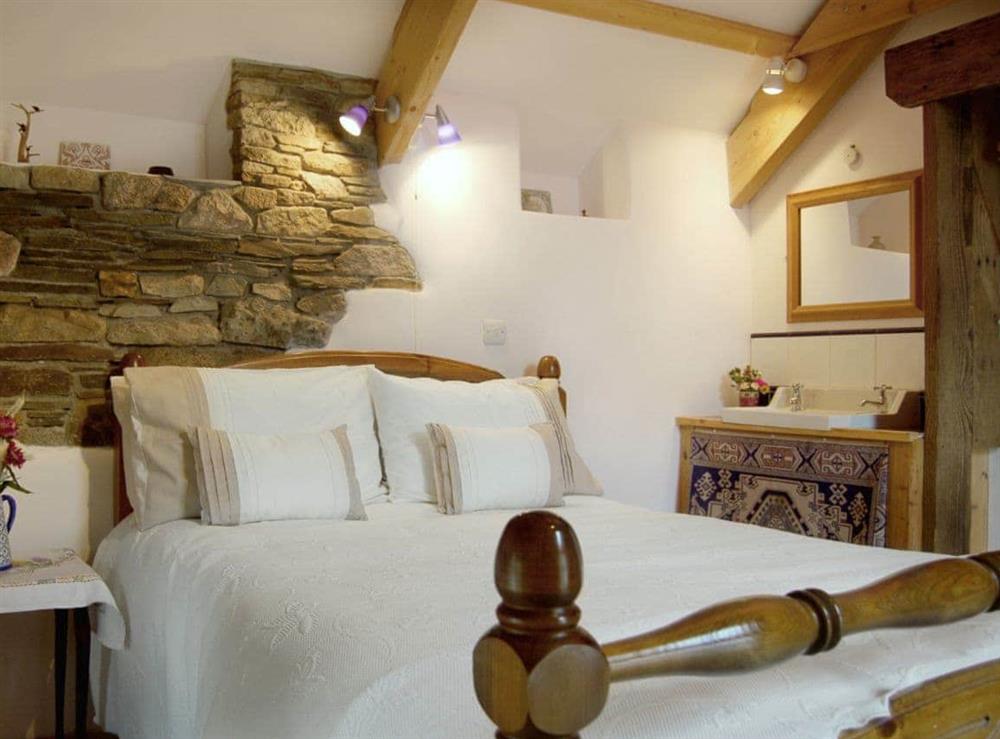 Double bedroom at Well Barn in Tramagenna, near Camelford, Cornwall., Great Britain