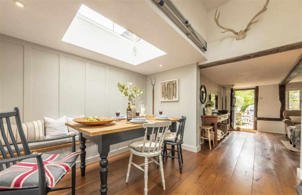 Sky lights over the dining space provides a lovely space to enjoy meals