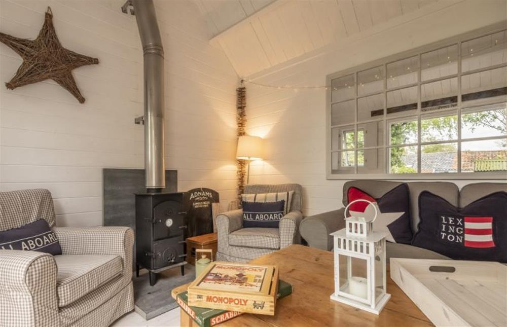 Wood burning stove in the summerhouse