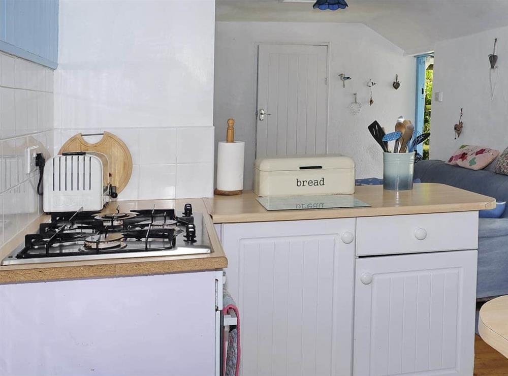 Kitchen area at Wellspring Cottage in Ruan Minor, Cornwall