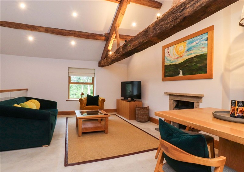 Relax in the living area at Welly Bob Cottage, Airton