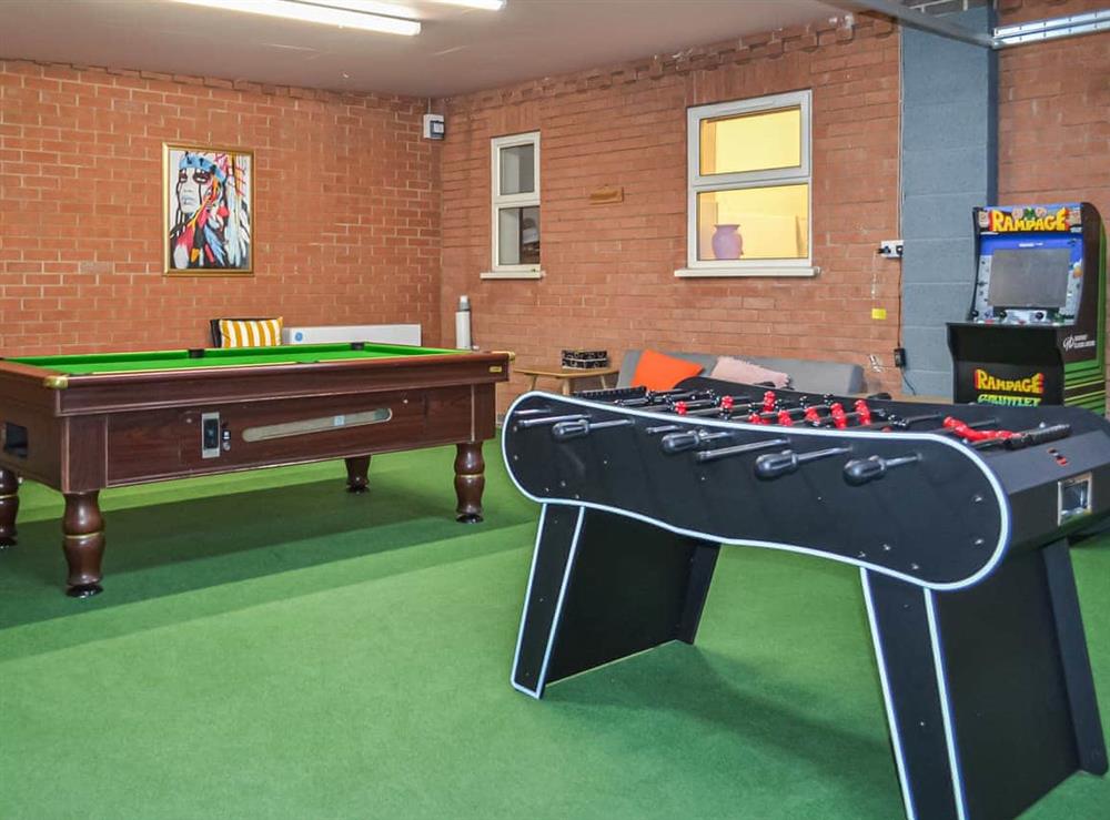 Games room at Welton House in Orby, near Skegness, Lincolnshire