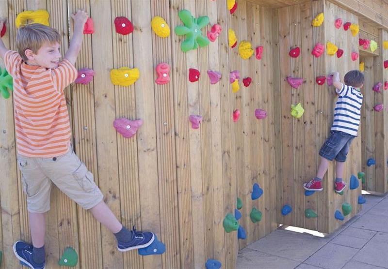 Climbing wall at Wemyss Bay in Renfrewshire, Western Scotland, South West Scotland