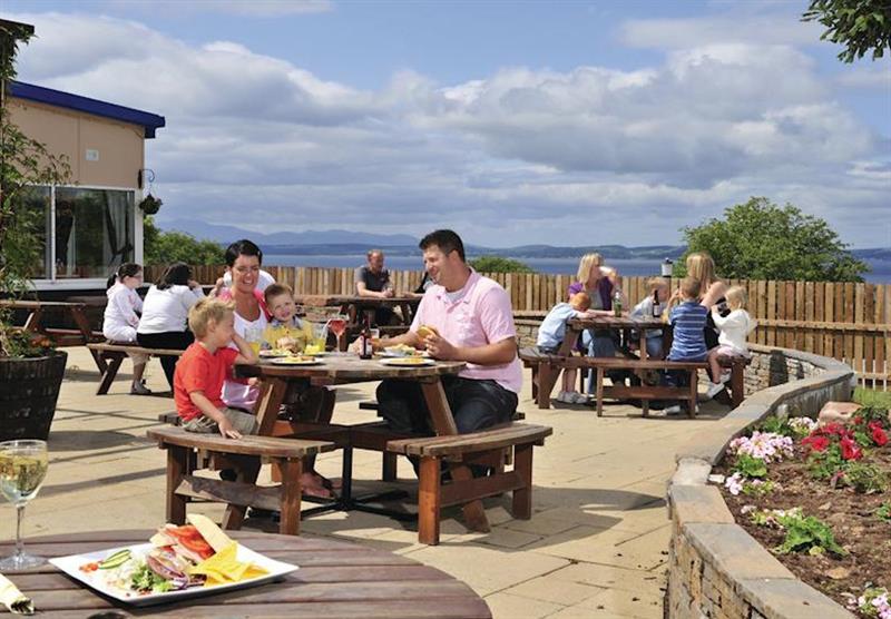 Outdoor dining at Wemyss Bay in Renfrewshire, Western Scotland, South West Scotland