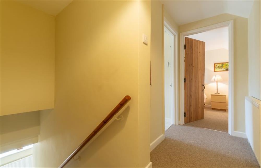 First floor: View towards the second bedroom from the landing at Wensum Farm Cottage, West Rudham near Kings Lynn