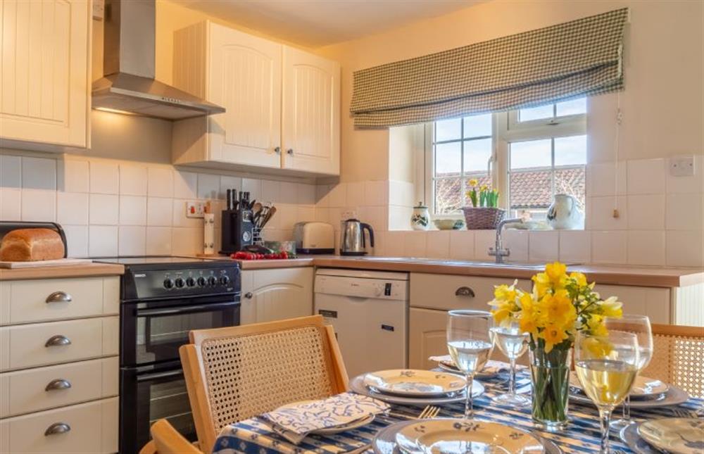 Ground floor: Kitchen with dining area at Wensum Farm Cottage, West Rudham near Kings Lynn