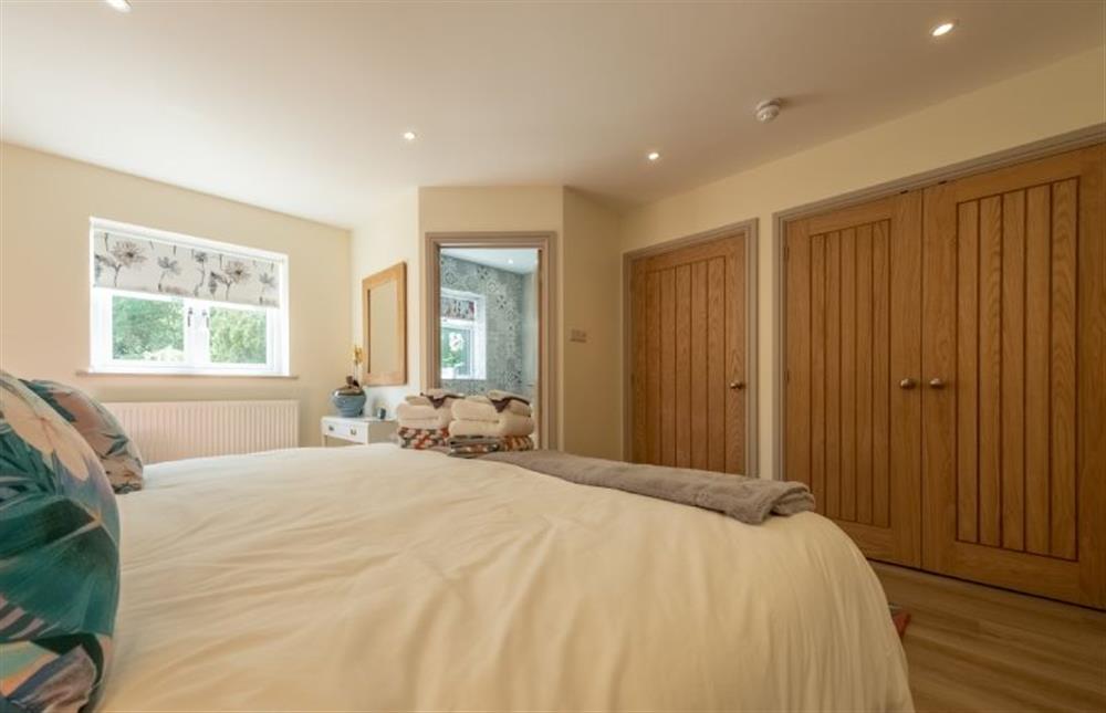 Bedroom Four with Super-king size bed and en suite at Wensum Retreat, South Raynham near Fakenham