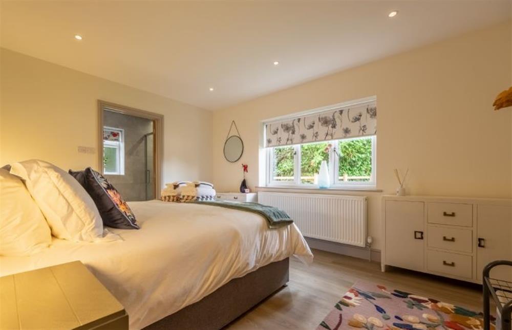 Bedroom Three with Super-king size bed and en suite at Wensum Retreat, South Raynham near Fakenham