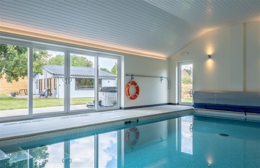 heated indoor swimming pool. at Wensum Retreat, South Raynham near Fakenham