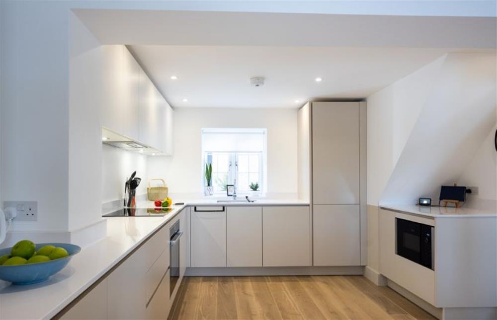 Ground floor: A smart fully fitted kitchen at Wentworth Retreat, Wells-next-the-Sea