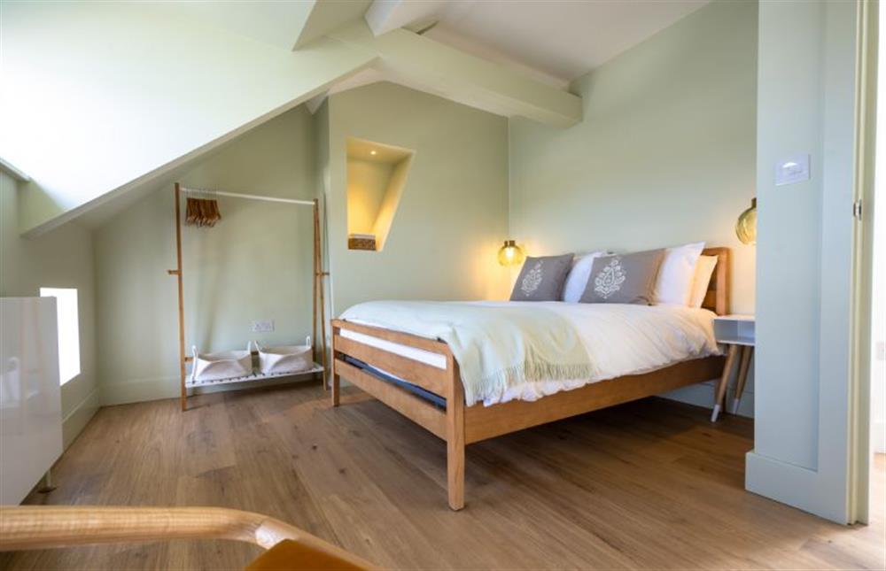 Second floor: Bedroom two with a double bed at Wentworth Retreat, Wells-next-the-Sea