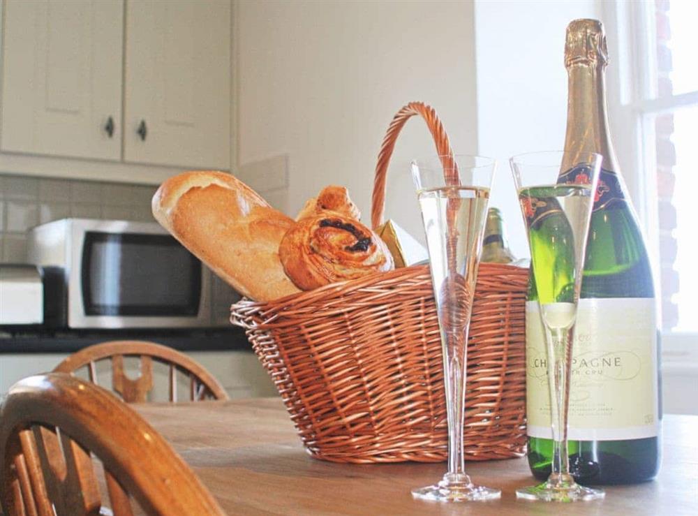 Typical welcome basket at Werescote View in Wellington, Somerset