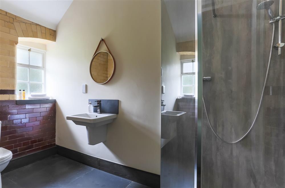 Larder bedroom’s en-suite shower room at Wern Manor and Cottages, Porthmadog