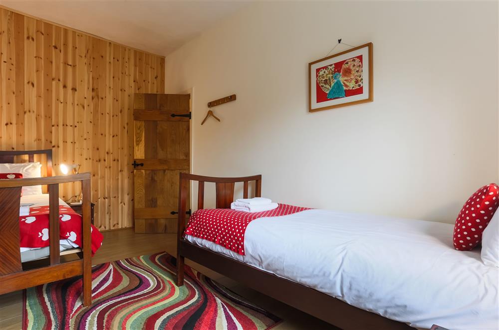 Stunning splashes of colour in bedroom two at Wern Manor and Cottages, Porthmadog
