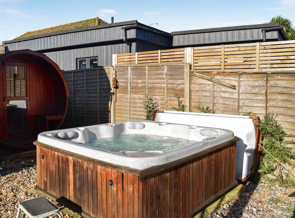 Hot tub at Wessex Studio in East Wittering, near Selsey, West Sussex