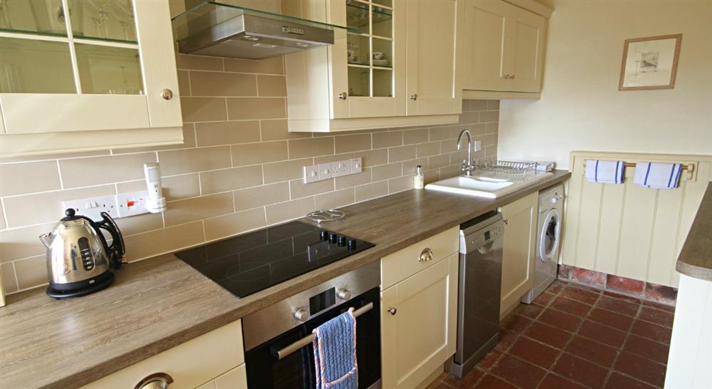 The kitchen at West Challacombe Cottage in Ilfracombe, Devon
