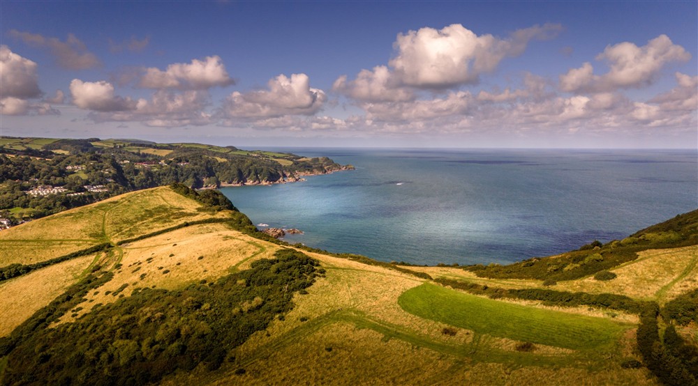 The coastal cliffs near West Challacombe Manor and Cottage, Devon at West Challacombe Manor in West Exmoor, Devon
