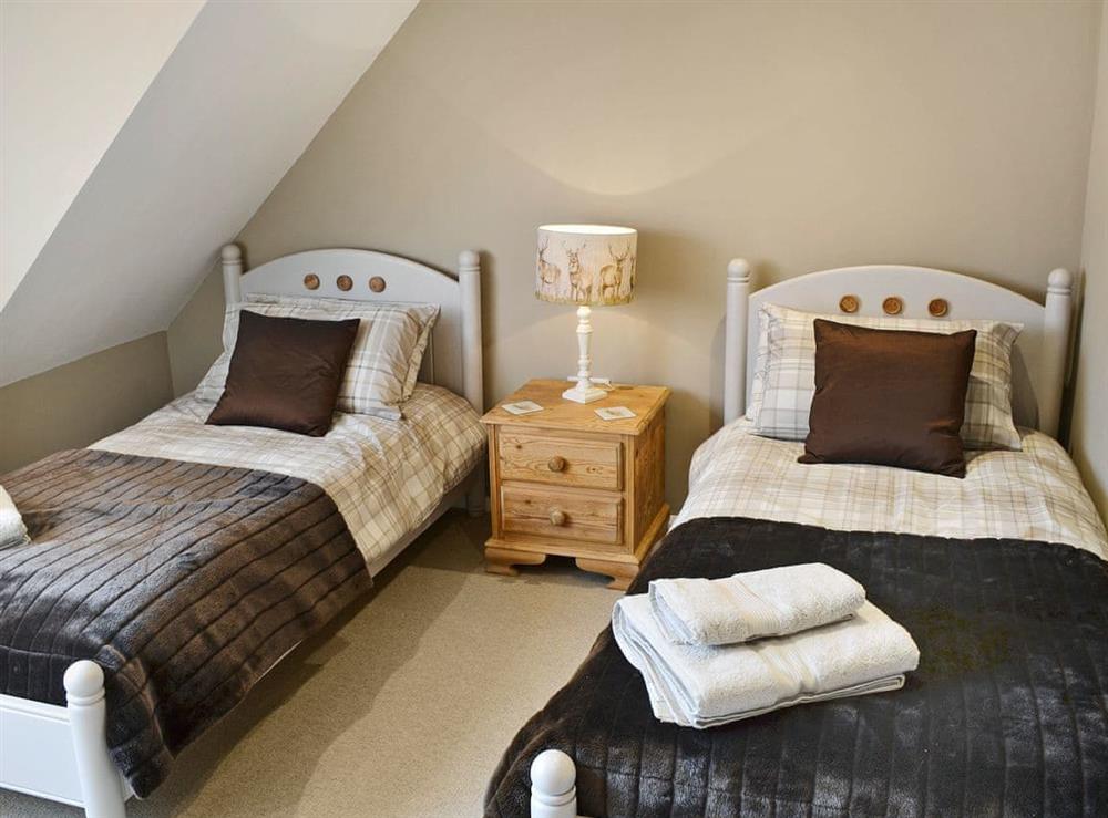 Charming twin bedroom at West End Cottage in Whittingham, near Alnwick, Northumberland