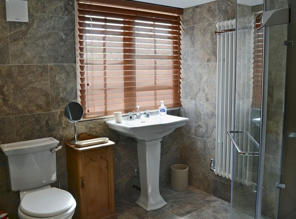 Modern style wet room at West End Cottage in Whittingham, near Alnwick, Northumberland