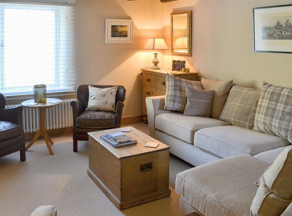 Spacious and comfortable living room at West End Cottage in Whittingham, near Alnwick, Northumberland