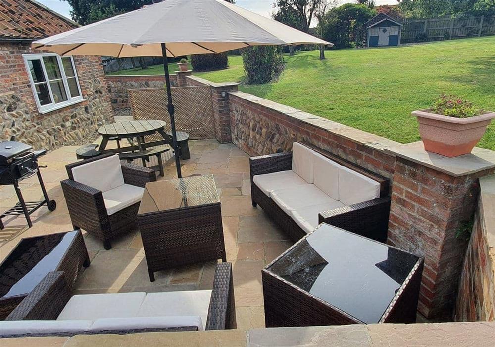 Outdoor area at West End Farmhouse in Ulrome, near Bridlington, North Humberside