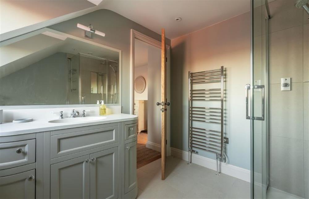First floor: En-suite shower room in bedroom two (photo 2) at West Heath, Brancaster Staithe near Kings Lynn