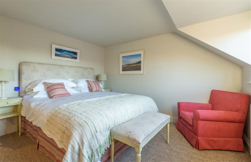 First floor: Master bedroom with super-king size bed (photo 2) at West Heath, Brancaster Staithe near Kings Lynn