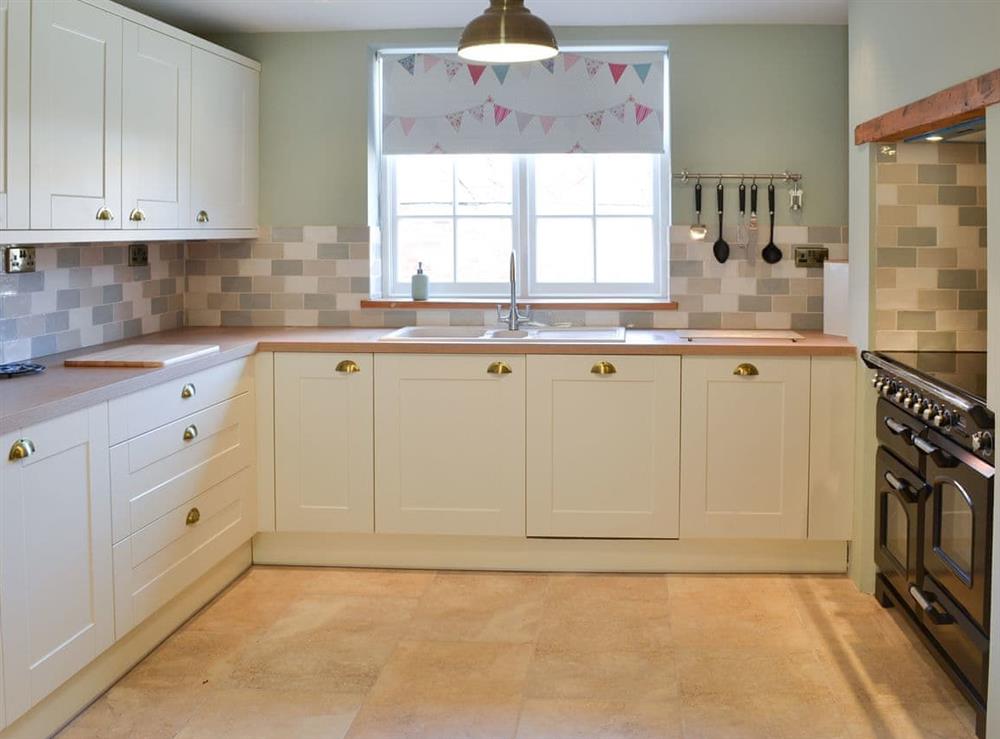 Well appointed kitchen at West House Farm in Muston, near Filey, North Yorkshire