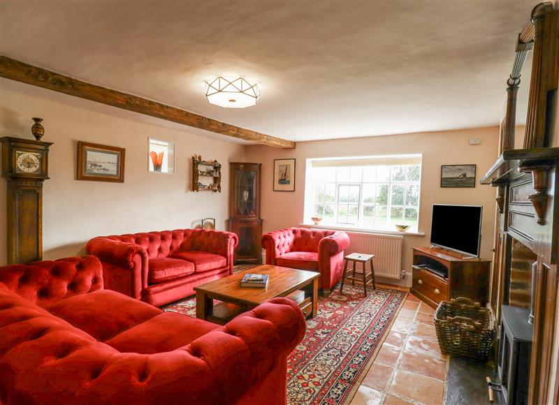 Enjoy the living room at West House Farm, Theberton near Leiston