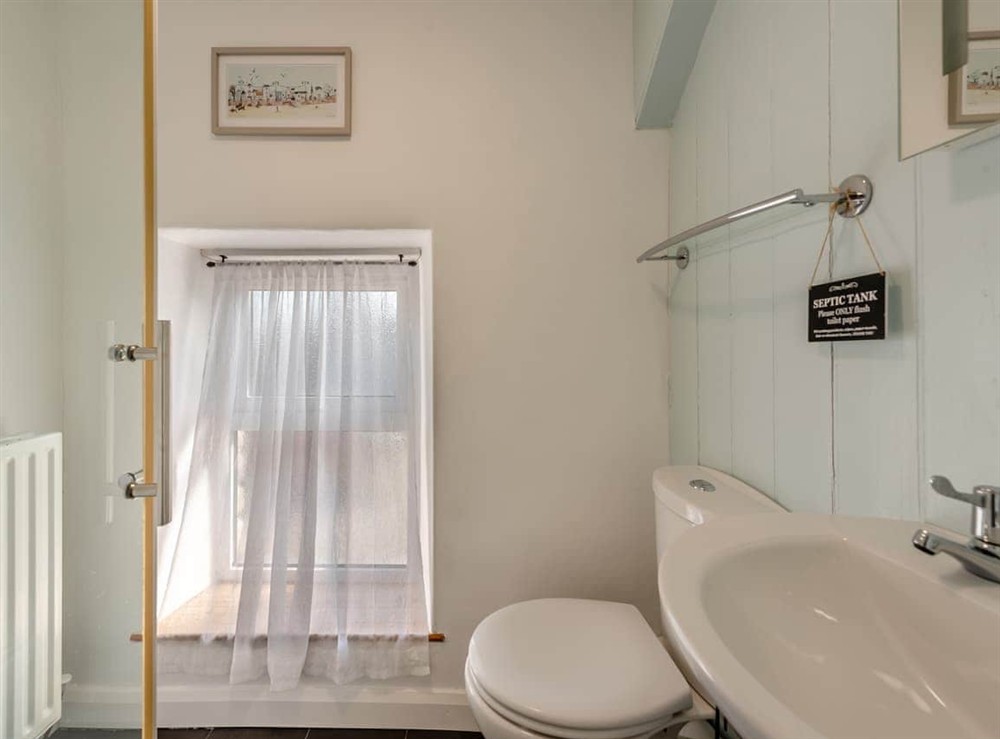 Bathroom at West Llwyn in Rhydowen, Dyfed